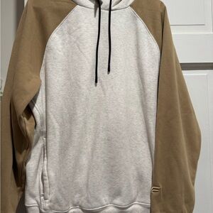 Fabletics Tan and White Hoodie